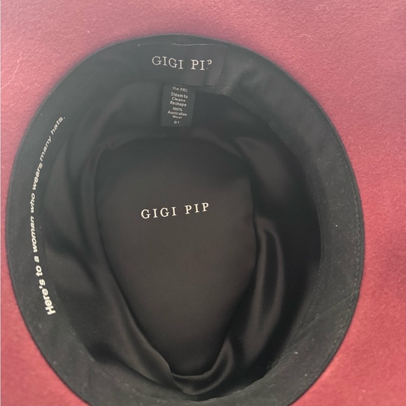 Gigi Pip | DAKOTA WIDE BRIM HAT | Deep Red main image 2